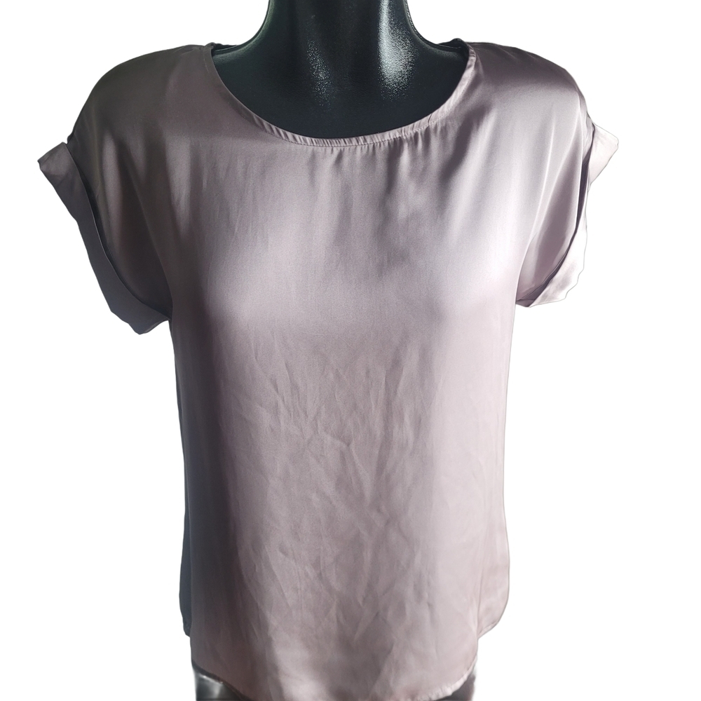 7th Avenue Design Studios Lilac Colored Satin Blouse S